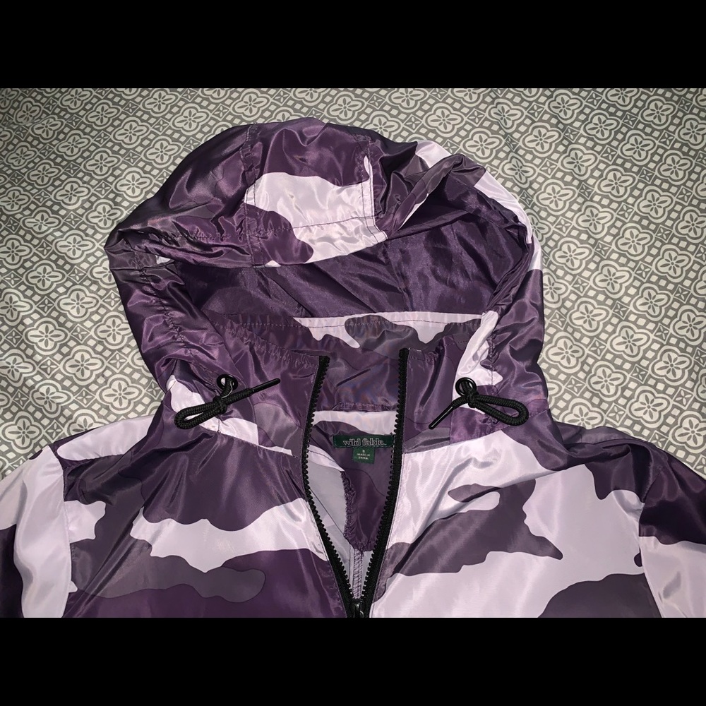 Purple Camo Windbreaker •